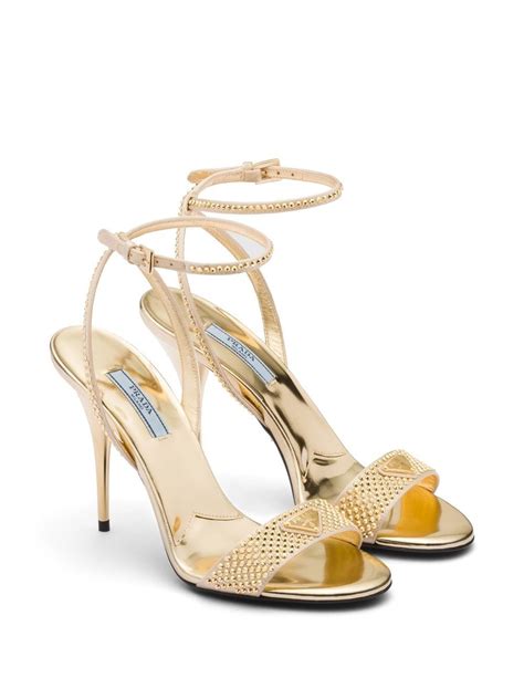 prada satin sandals with crystals